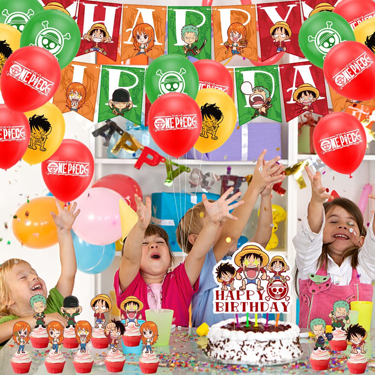 Mua One Piece Birthday Decorations ANI me Themed Birthday Party ...