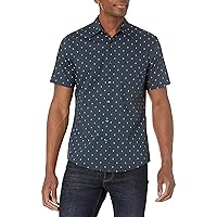 Amazon Essentials Men's Slim-Fit Short-Sleeve Print Shirt