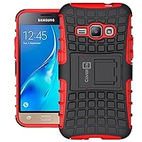 CoverON Galaxy Express 3 Case, [Atomic Series] Hybrid Cover Tough Protective Hard Kickstand Phone Case for Samsung Galaxy Express 3 - Red/Black