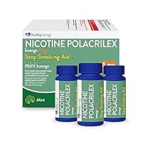 Healthy Living Nicotine Polacrilex Mini Lozenge, Stop Smoking Aid, 4 mg Mint Flavor, 81 Count