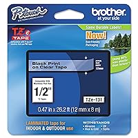 Brother Genuine P-Touch TZE-131 Tape, 1/2