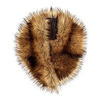 Futrzane Detachable Faux Fur Collar Wrap for Women - Retro Scarf - Like Real Fur