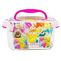 Just My Style Tie-Dye Tapestry Tub Kit by Horizon Group USA, Create Your Own Tie-Dye Tapestry, DIY Tie Dye Kit, Includes Dyes, Bottles, Rubber Bands, Protective Gloves, Less-Mess Tie-Dye Tub