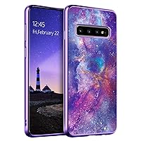 GUAGUA for Samsung Galaxy S10 Plus Case 6.4 Inch Glow in The Dark Noctilucent Luminous Space Nebula Slim Fit Cover Protective Anti Scratch Cases for Samsung Galaxy S10 Plus, Colorful Nebula