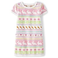 Girls' and Toddler Short Sleeve Sweater Dress