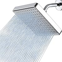 Voolan High Pressure Rain Shower Head - Luxury Modern Look - The Adjustable Replacement For Your Bathroom Showerhead - 6