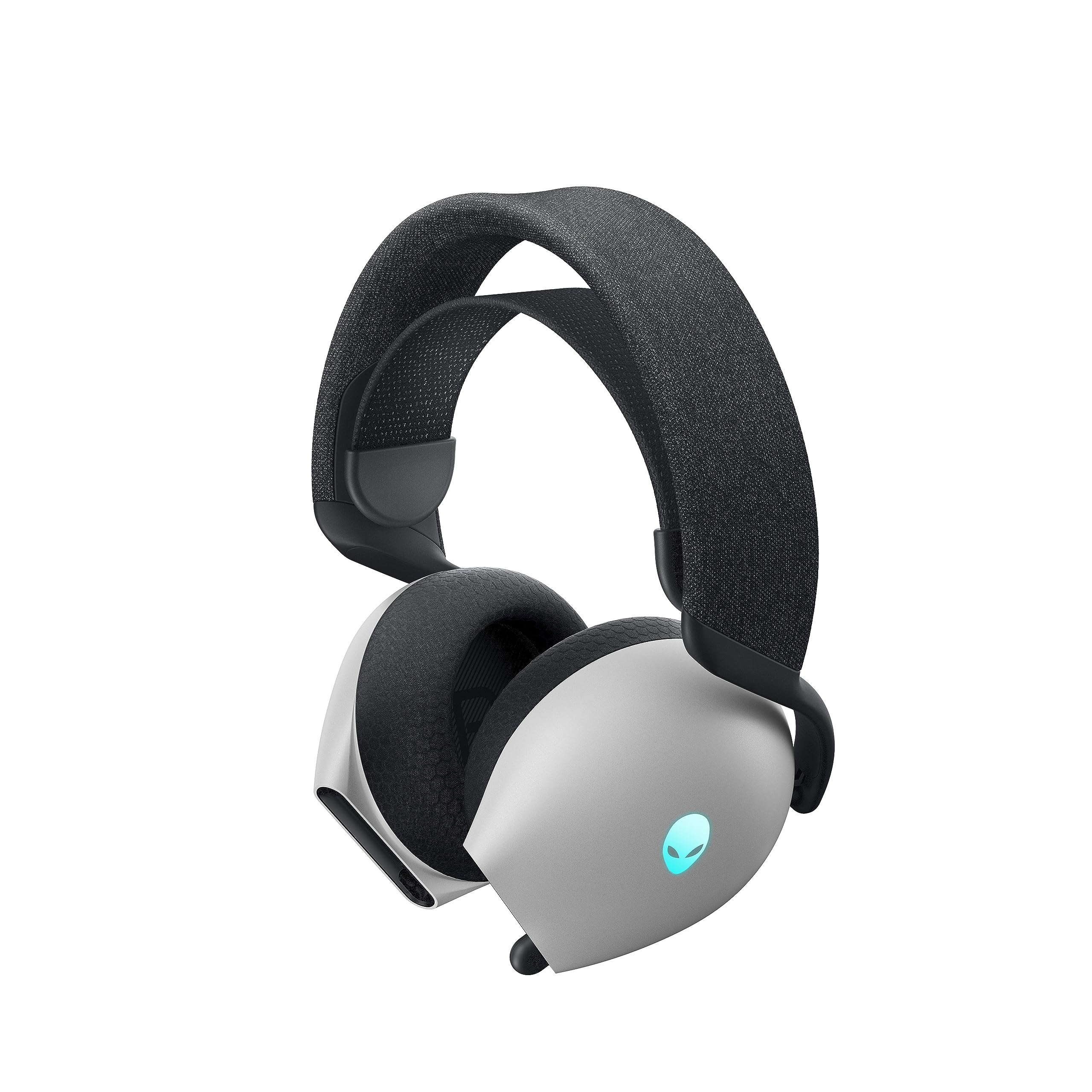 Alienware AW720H Dual-Mode Wireless Gaming Headset - Dolby Atmos Spatial Sound, Wireless 2.4 GHz, 3.5mm Connector Cable, in-line Controls, Integrated Microphone, Unidirectional - Lunar Light
