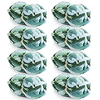 HOMBYS 8 Pack Giant Chunky Yarn for Crocheting,Super Bulky Large Soft Fluffy Yarn,Tie Dye Plush Fuzzy Yarn,Mixed Color Thick Chenille Yarn for Hand Knitting/Arm Knitting (Mint, Teal, Green)