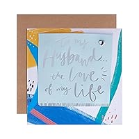 Hallmark Anniversary Card For Husband - Contemporary Multicoloured Text Based Design, 25558408