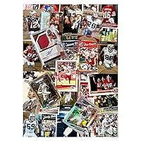 100 Football Card Hot Pack Box with 1 Authentic Autograph, Jersey, or Relic Cards in Every Box - Can Include Rookies, Stars, All-Stars, and Hall of Famers- Comes in Plain Card Box