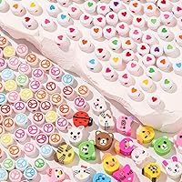 500pcs Animal Clay Beads Mixed Polymer Clay Spacer Beads Polymer Beads Heishi Beads for DIY Bracelet Necklace Jewelry Making(Animal)
