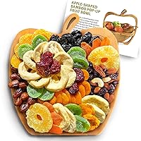 Apple Dried Fruit Gift Tray Turns into Fruit Basket, Dried Fruit & Trail Mix - Corporate Gifting, Holiday Gifting