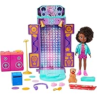Mattel Karma’s World Toy Playset with Doll & Accessories, Musical Star Stage with Lights & Sounds, Transforms from Bed to Stage