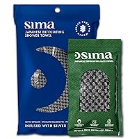 Sima - Bundle - Exfoliating Towels - Body Towel + Face Towel. Japanese Exfoliating Towel with Hexagon Fibers, Exfoliating Body Scrubber with 2 Sides for Scrubbing & Washing