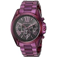 Michael Kors Women's MK6398 Bradshaw Analog Display Quartz Purple Watch