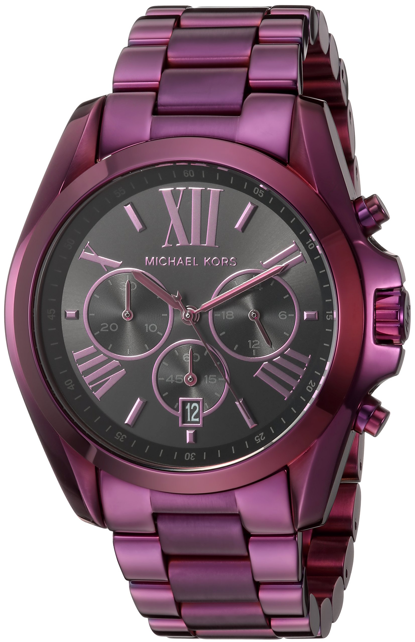 Michael Kors Women's MK6398 Bradshaw Analog Display Quartz Purple Watch