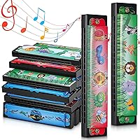 Harmonica for Kids 16 Holes Harmonicas Musical Instrument Toy Gift Cartoon Double Row Harmonica Return Gifts for Birthday Party Favors Goodie Bags Stuffers Kids Over 6 Years Old(30 Pcs)