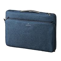 SANWA 14 inch Laptop Sleeve Case with Front Pocket, YKK Zipper, Waterproof Shock Resistant Bag, Accessory Pocket, Compatible with MacBook, Pad, Tablet, Surface, Dell, HP, Lenovo, Computer, Navy