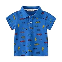 Short Small Cool Cartoon Print Short Sleeve Tops Kids Dinosaur Shirt Toddler Boy Button Down T Shirts Short Shirt