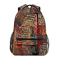 ALAZA Tribal Paisley Floral Pattern Backpack for Women Men,Travel Casual Daypack College Bookbag Laptop Bag Work Business Shoulder Bag Fit for 14 Inch Laptop