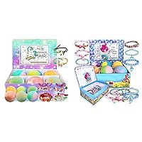 Bath Bombs for Girls with Jewelry Inside Plus Jewelry Box for Kids-Family Pack