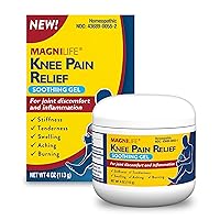 MagniLife Knee Pain Relief Soothing Gel, Reduces Swelling & Inflammation of Sore Muscles, Joint Discomfort, Injuries - All-Natural Arnica - 4oz.