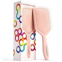 Detangler Brush, Paddle Brush – Elegant Detangling Brush, No more Tangles Hair Brush – Hair Brushes for women, men and children (Champagne)