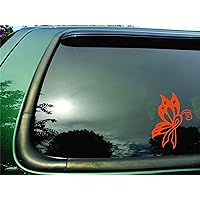 Butterfly Ribbon Orange Kidney Leukemia Cancer - Die Cut Vinyl Window Decal/sticker for Car or Truck 5
