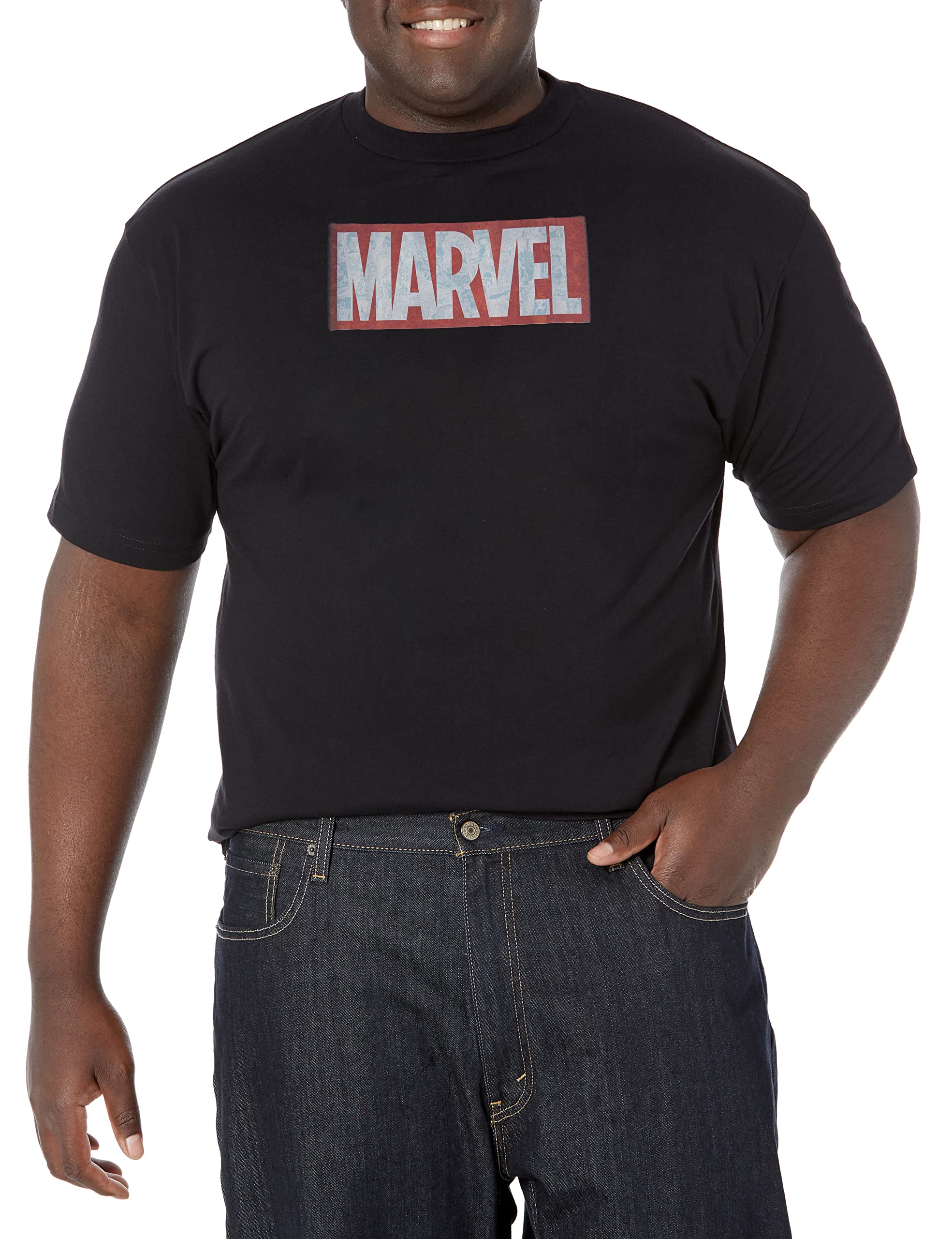 Marvel Big & Tall Classic Comic Strips Men's Tops Short Sleeve Tee Shirt