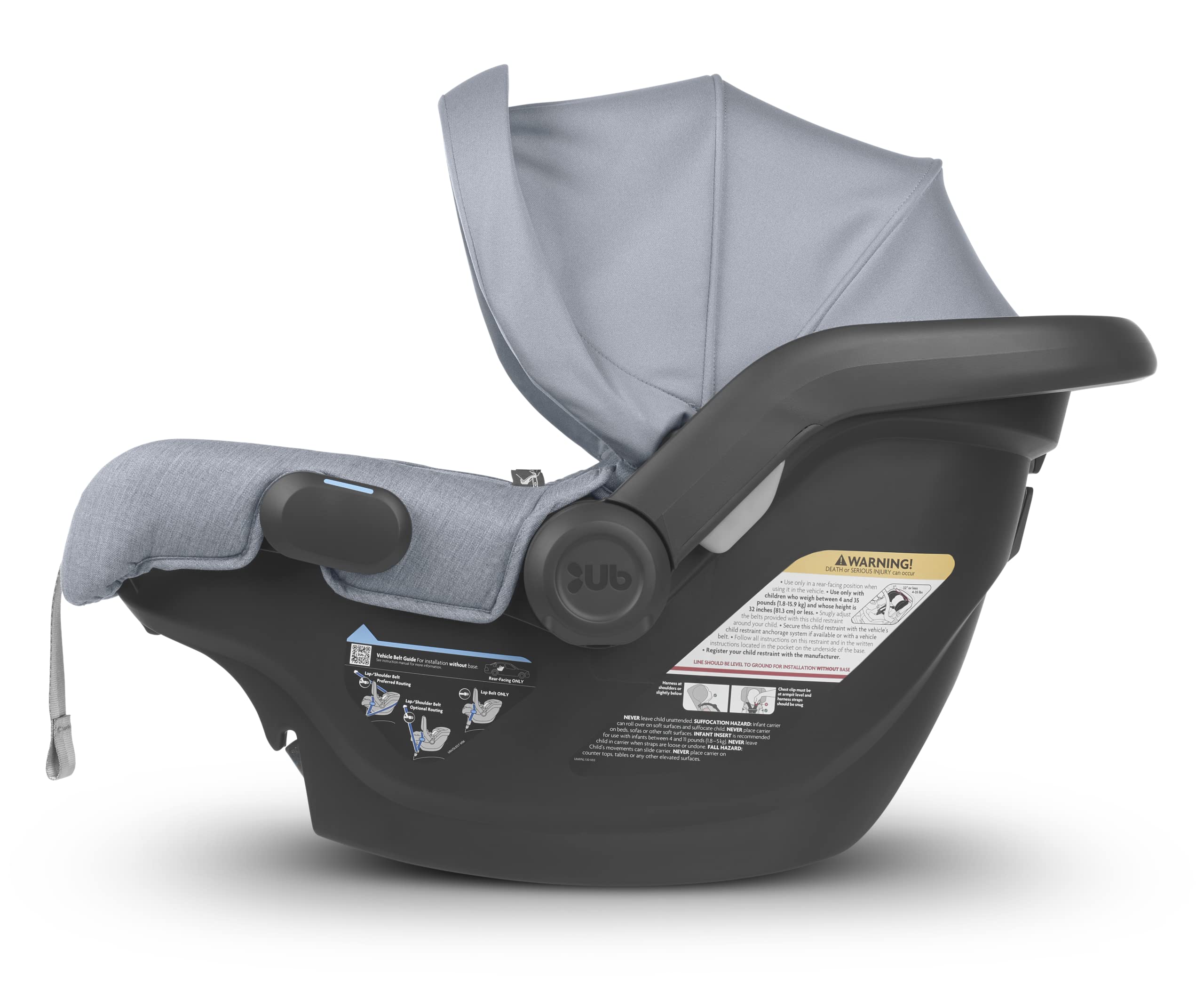 Mesa V2 Infant Car Seat - Gregory - Blue Melange | Merino Wool + Base for Mesa/Mesa V2