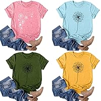 Summer Shirts for Women 2024 Summer Clothes for Women 2024 Summer Tops for Women 2024 Vacation Trendy Plus Size Summer Tops for Women 2024 Summer 2024 Womens Fashion Summer Yellow S