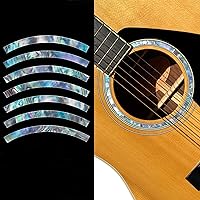 Inlay Sticker Decal Acoustic Guitar Purflinng Sound hole In Abalone Theme - Rosette Strip/Abalone-Mixed