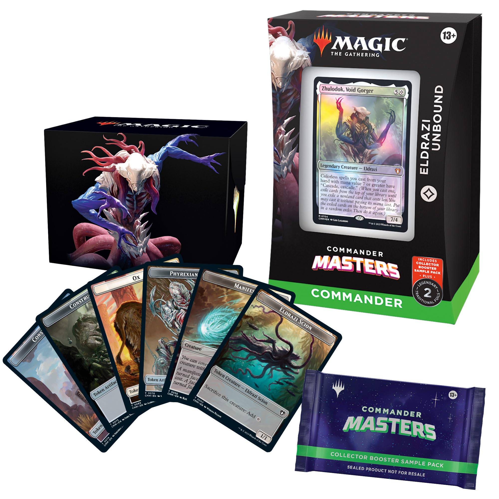 Magic: The Gathering Commander Masters Commander Deck Bundle – Includes All 4 Decks (1 Eldrazi Unbound, 1 Enduring Enchantments, 1 Planeswalker Party, and 1 Sliver Swarm)