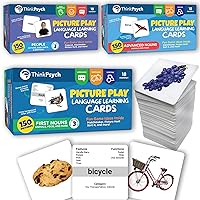 Picture Play Flash Cards for Toddlers 2-4 Years - 450 Picture Cards Language Builder Bundle - Animals, Body Parts, Emotions, Food, Vegetables - Preschool, ABA, Speech Therapy Materials