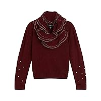 Amy Byer Girls' Pullover Sweater with Scarf