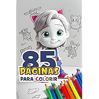 Livro para Colorir Infantil: 85 imagens (Portuguese Edition)