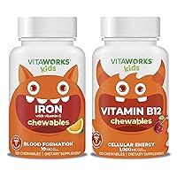 Kids Iron 10mg + Vitamin C Chewables + Vitamin B12 Chewables Bundle