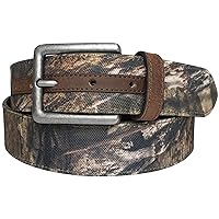 Rocky Mens Acadia Mossy Oak Polyester with Leather Accent Belt