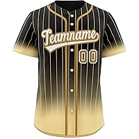 Custom Fashion Gradient Baseball Jersey Button Down Shirt Personalized Team Name Number for Men Women Youth