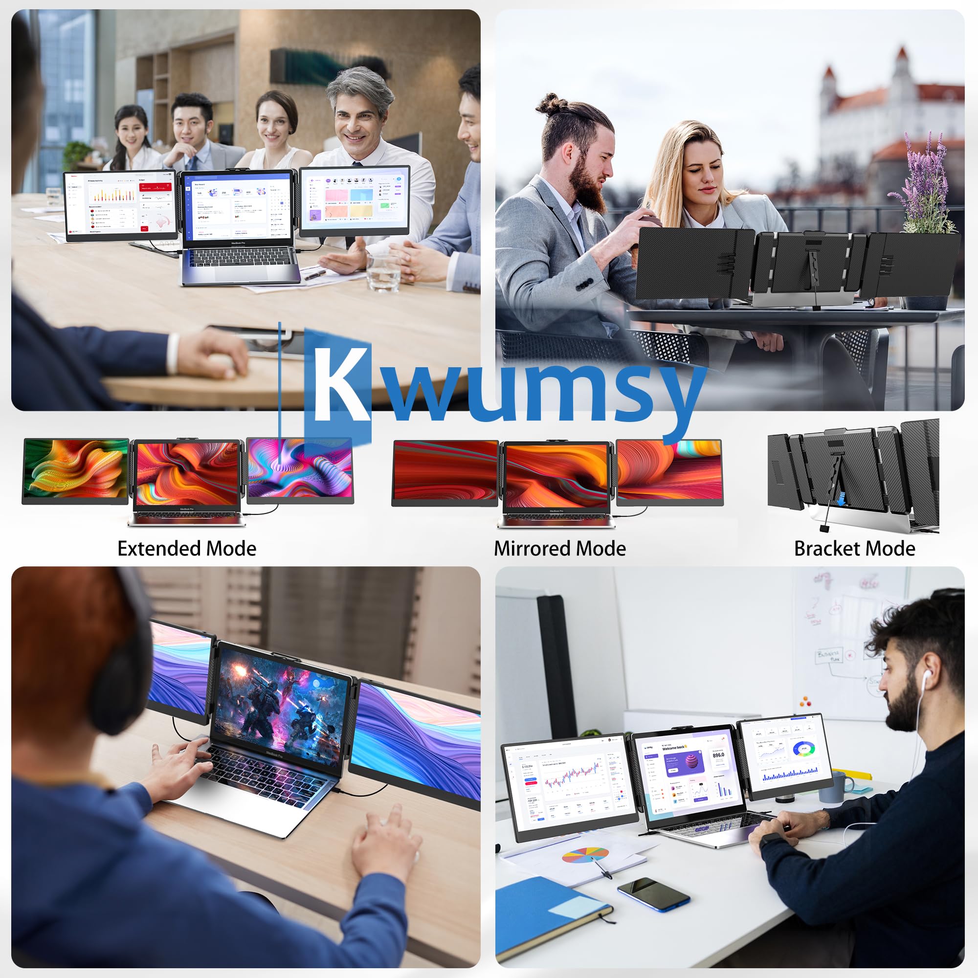 Kwumsy Triple Laptop Screen Extender-14