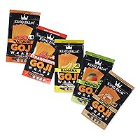 King Palm Goji Berry Wraps - Prerolled Filter Tips - All Natural Rolling Paper - 4 Wraps per Pouch, 5 Pouches - (Mixed Bundle)