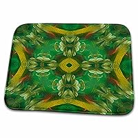 3dRose Green Blowout Cross Flower Mandala - Dish Drying Mats (ddm-42203-1)