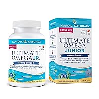 Nordic Naturals Ultimate Omega Jr, Strawberry - 120 Mini Soft Gels - 680 Total Omega-3s with EPA & DHA - Brain Health, Mood, Learning - Non-GMO - 60 Servings