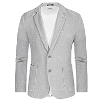 PJ PAUL JONES Mens Blazer Cotton Blend Unlined Knit Blazers Sport Coats 2 Buttons Blazer Jacket