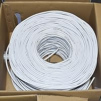 1000Ft Cat6 23AWG UTP Solid 4-Pairs Network Ethernet LAN Cable Bulk White (CAT6-CCA-1KFT-W)
