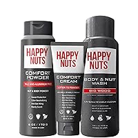 Comfort Cream Powder and Body Wash Bundle - Anti-Chafing Sweat Defense and Natural Men's Shower Gel Body Wash