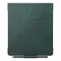 Amazon Kindle Scribe Brush Print Leather Folio Cover with Magnetic Attach, Sleek Protective Case