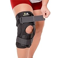 BraceAbility Obesity Hinged Knee Brace - XXXL Overweight to Plus Size Wrap Support for Womens and Mens Arthritis Treatment, Bariatric Joint Pain Relief, Kneecap Instability, Ligament Weakness (3XL)