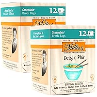 Millie’s Sipping Broth - Vegetable Broth -Natural-Gluten Free-Keto Friendly Delight Pho 12 Count Box (2 - Pack)