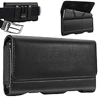 Mopaclle Galaxy Note 20 Ultra Holster Case, Premium Leather Galaxy S22 Ultra 5G Belt Clip Case Holster Pouch Sleeve Phone Belt Holder for Samsung Galaxy Note 8 9/ Note 10+ (Fits w/ Commuter Case On)